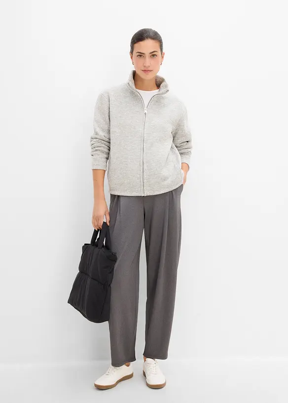 Giacca in pile con colletto dritto, bonprix