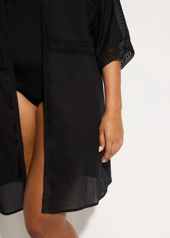 Kimono copricostume con pizzo, bonprix