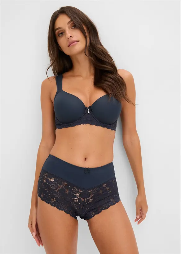 Culotte a vita alta con pizzo, bonprix
