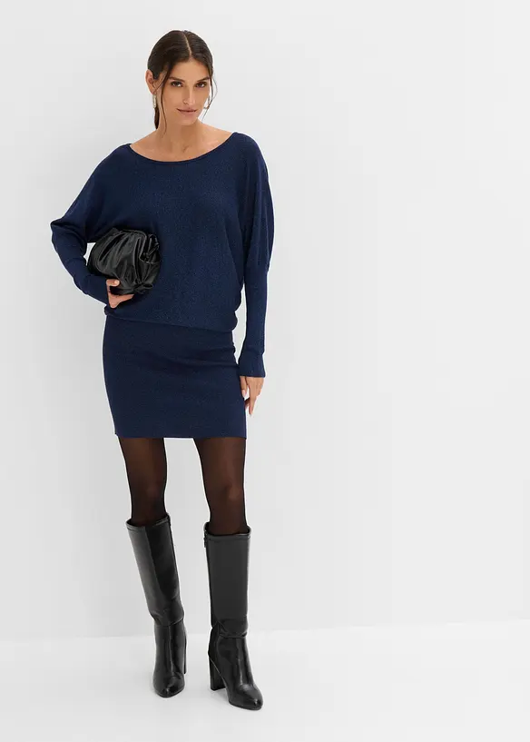 Abito fluente in maglia misto viscosa, bonprix