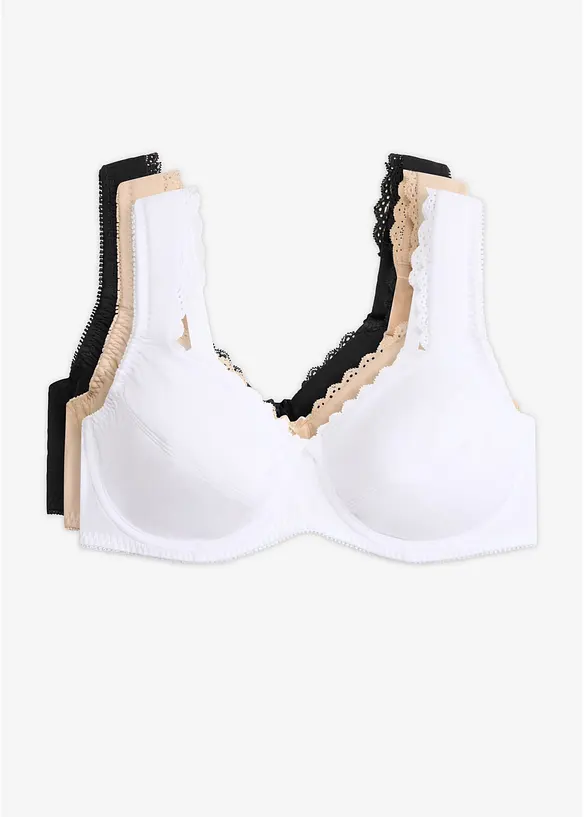 Reggiseno con ferretto e cotone biologico (pacco da 3), bonprix