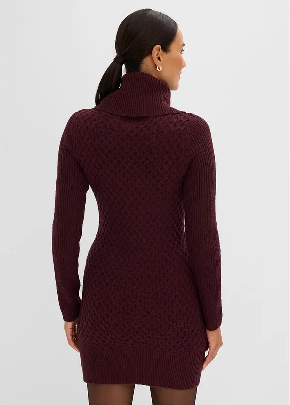 Abito in maglia aderente con collo alto, bonprix