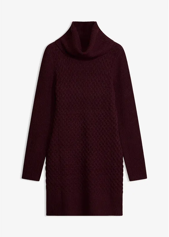 Abito in maglia aderente con collo alto, bonprix
