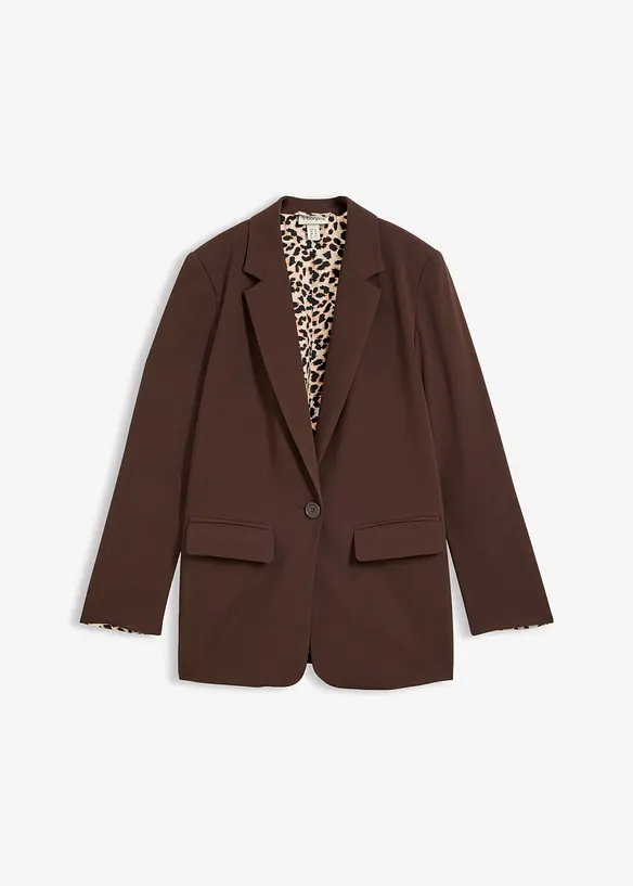 Blazer lungo in misto viscosa fluente, bonprix
