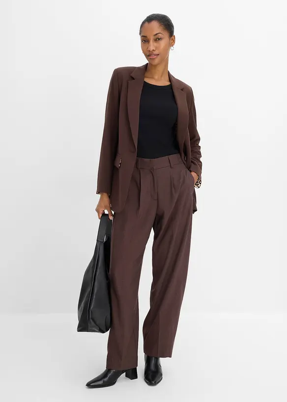Blazer lungo in misto viscosa fluente, bonprix