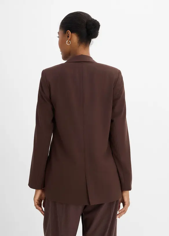 Blazer lungo in misto viscosa fluente, bonprix