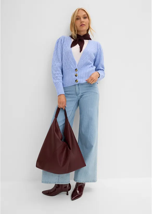 Cardigan in filato fine con bottoni, bonprix