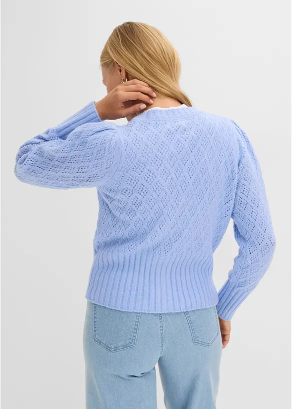 Cardigan in filato fine con bottoni, bonprix