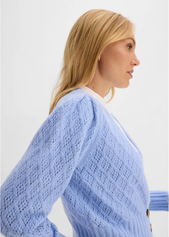Cardigan in filato fine con bottoni, bonprix