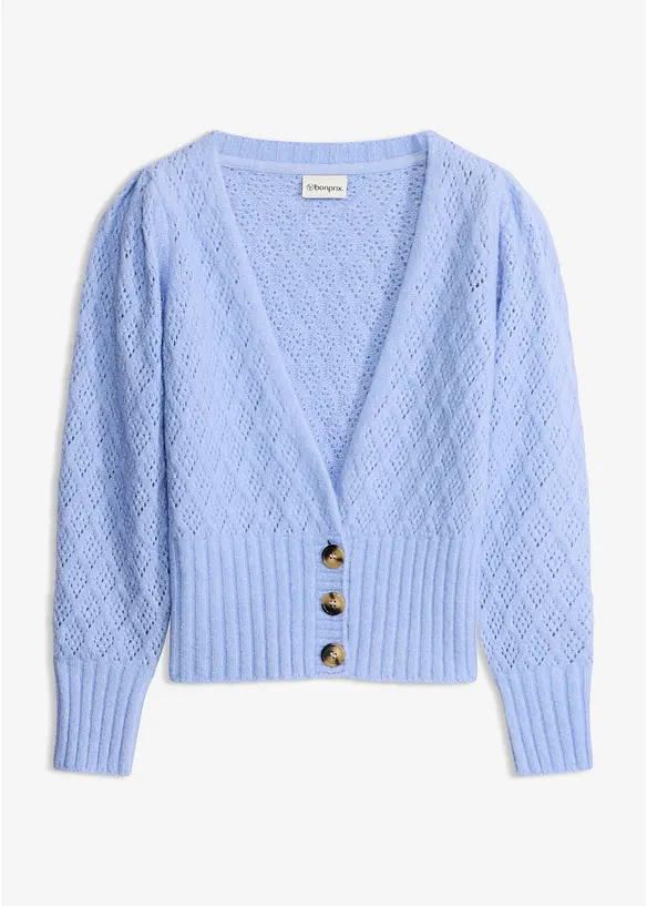 Cardigan in filato fine con bottoni, bonprix