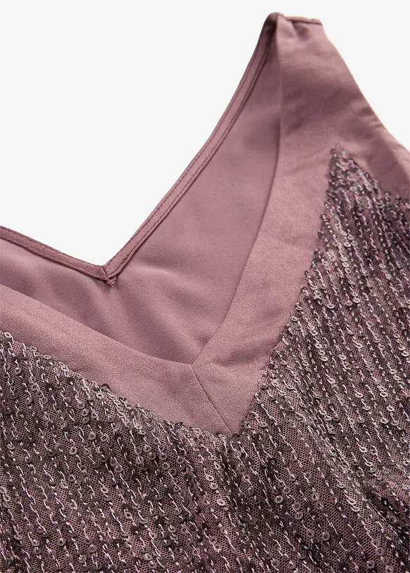 Top con paillettes, bonprix