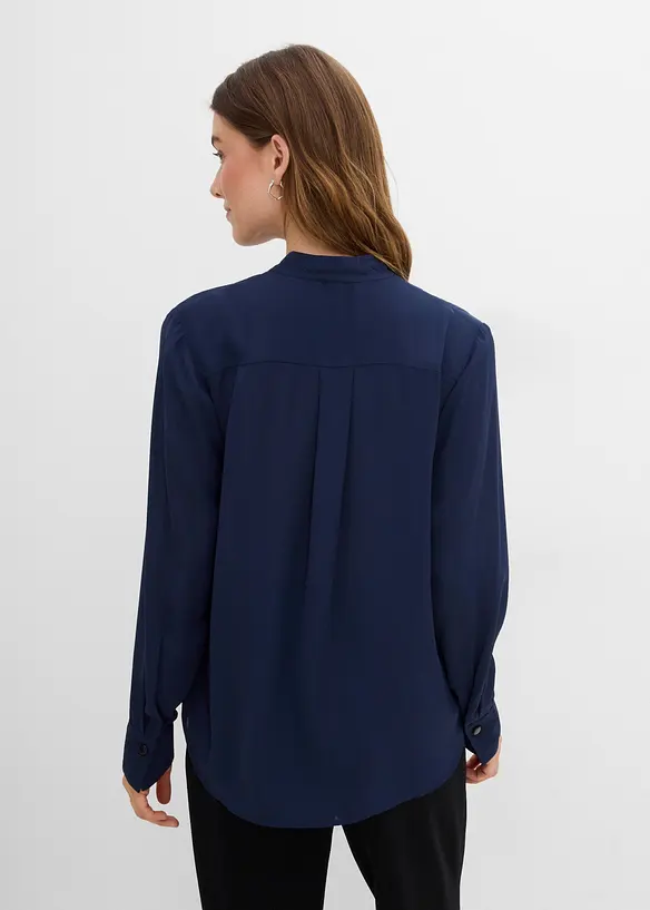 Blusa in chiffon svasata, bonprix