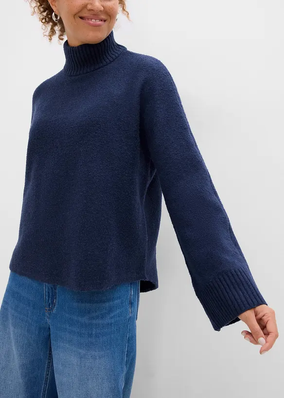 Maglione con collo dritto, bonprix