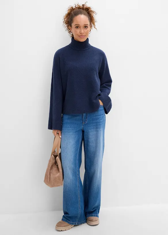 Maglione con collo dritto, bonprix