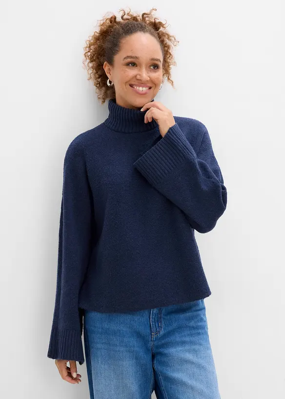 Maglione con collo dritto, bonprix