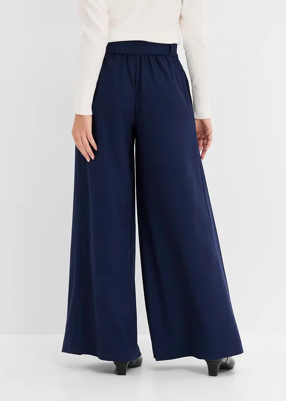 Pantaloni larghi in misto viscosa fluido, bonprix