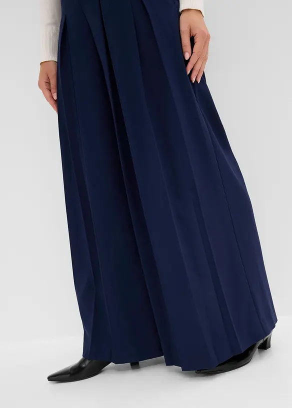 Pantaloni larghi in misto viscosa fluido, bonprix