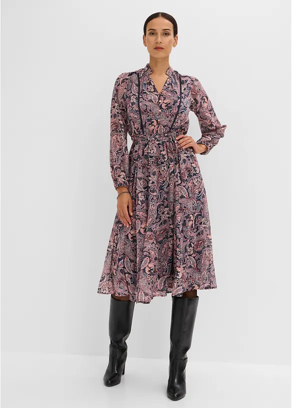 Abito paisley in chiffon, bonprix