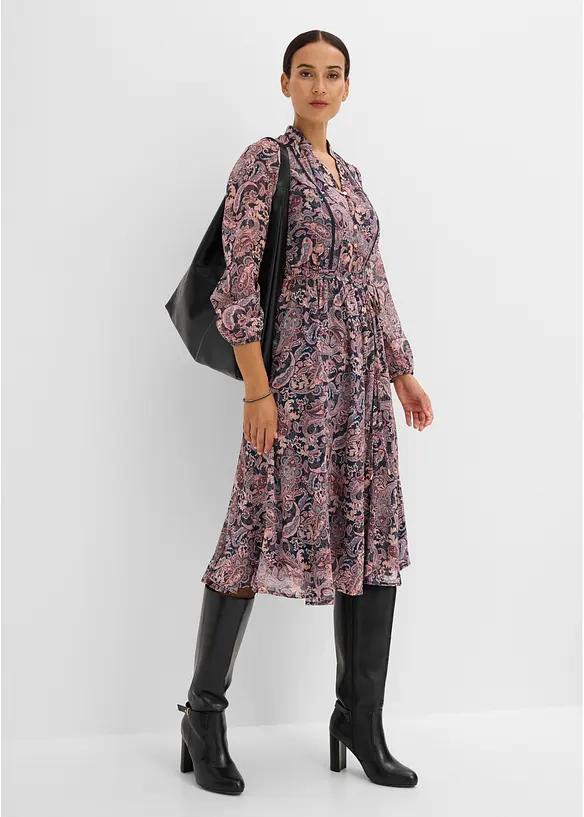 Abito paisley in chiffon, bonprix
