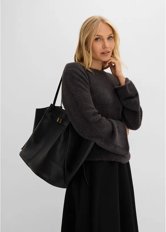 Maglione morbido con maniche ampie, bonprix
