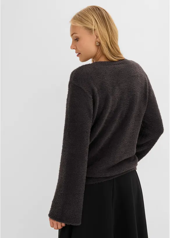 Maglione morbido con maniche ampie, bonprix