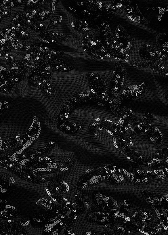 Abito con paillettes e scollatura sulla schiena, bonprix