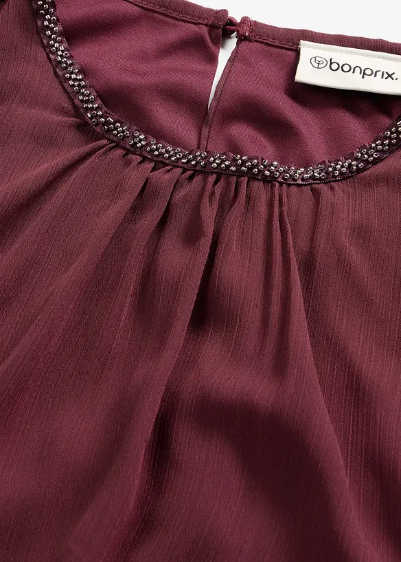 Tuta elegante con chiffon e cintura da annodare, bonprix