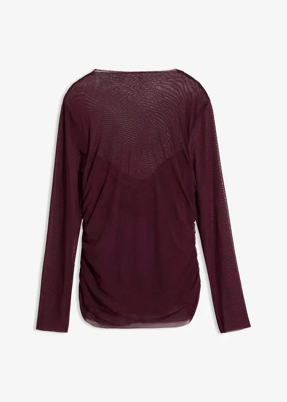 Maglia a maniche lunghe in mesh delicato, bonprix