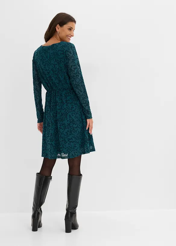 Abito di jersey in velluto, bonprix