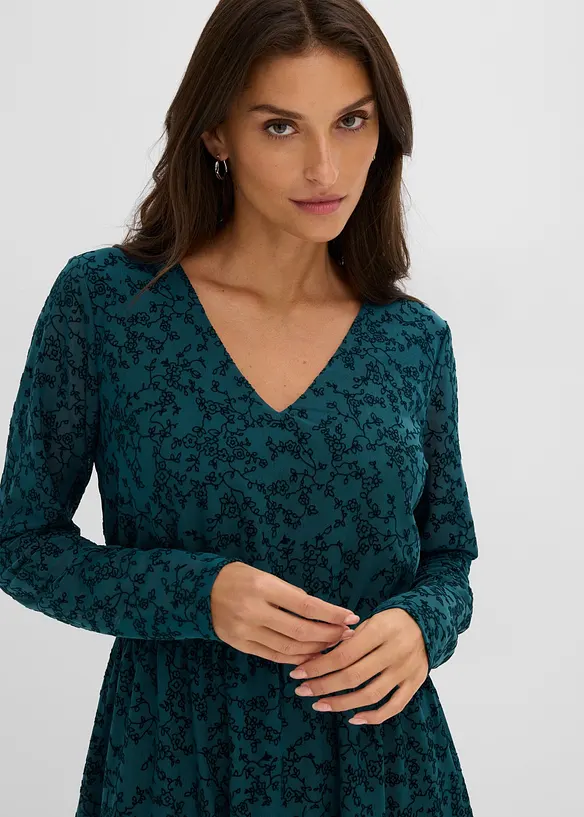 Abito di jersey in velluto, bonprix