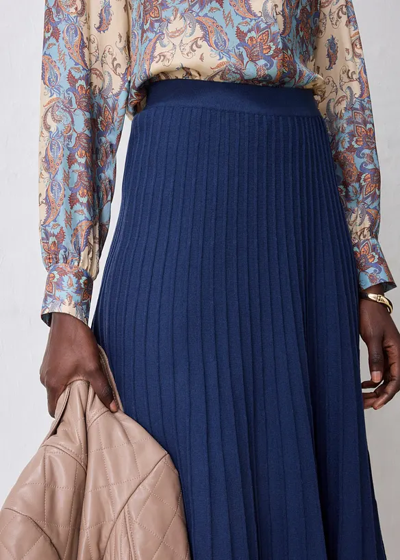 Gonna di maglia con lana merino, bonprix