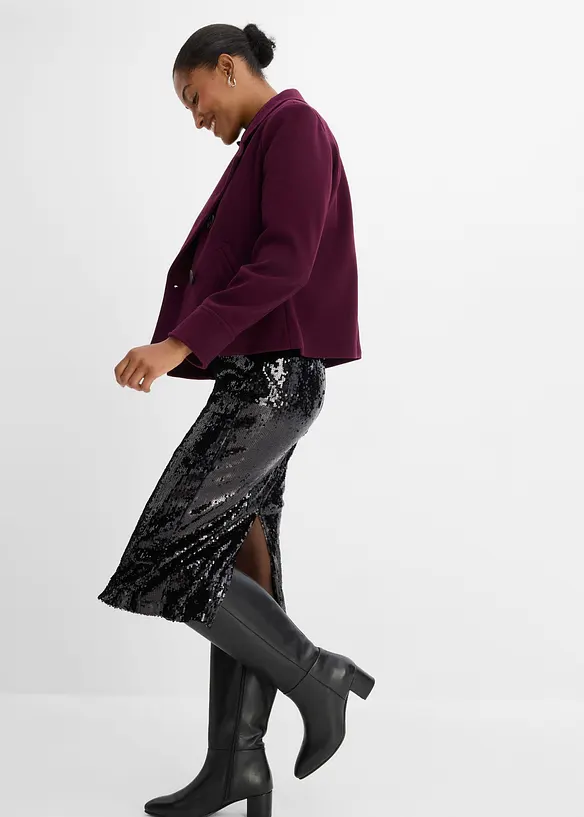 Gonna longuette con paillettes, bonprix
