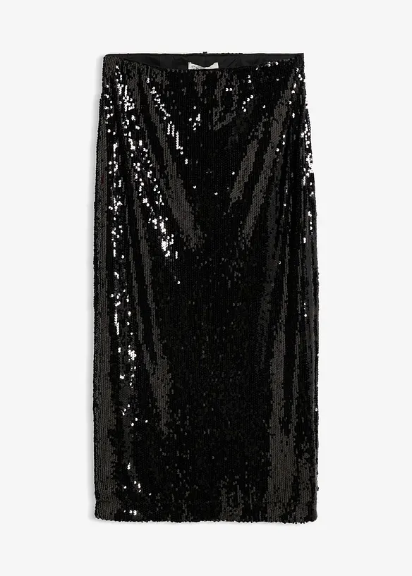 Gonna longuette con paillettes, bonprix
