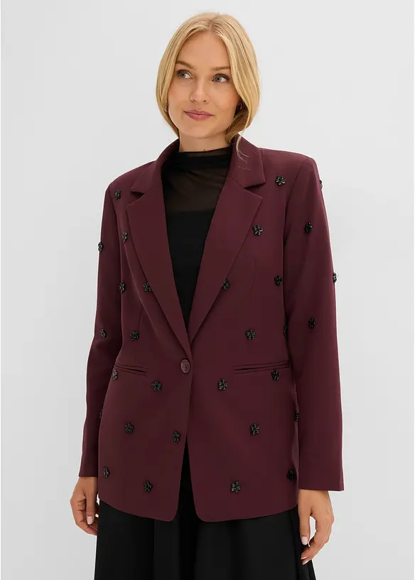 Blazer oversize con dettagli gioiello, bonprix