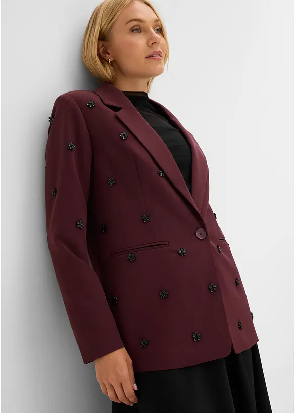 Blazer oversize con dettagli gioiello, bonprix