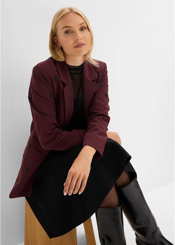 Blazer oversize con dettagli gioiello, bonprix
