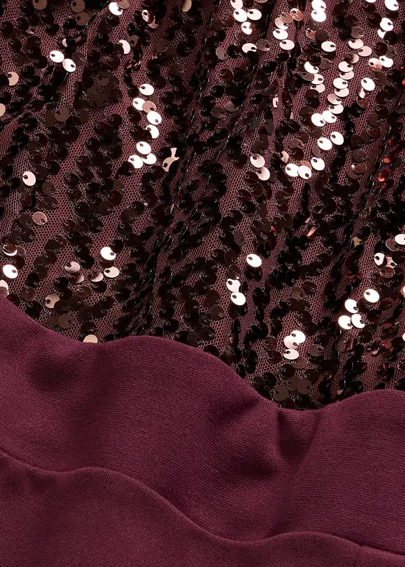 Abito midi con paillettes, bonprix