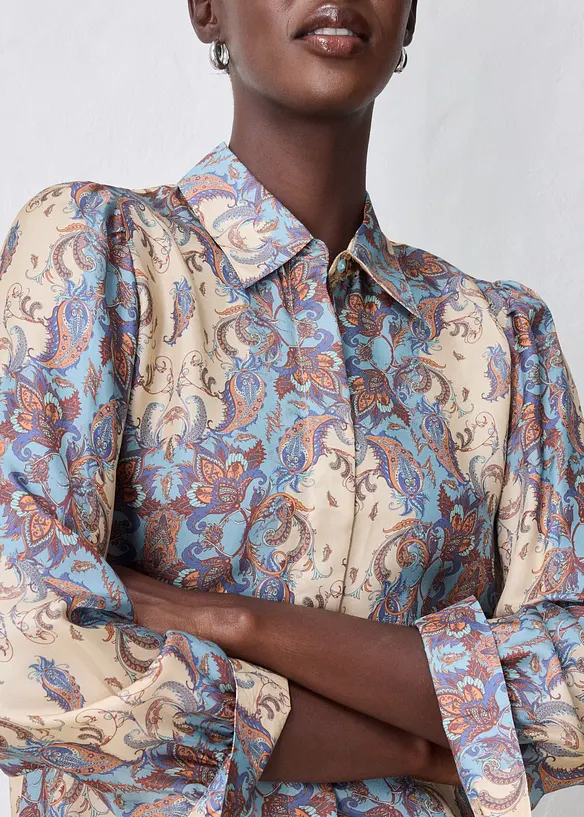 Camicia in misto seta pregiato, bonprix
