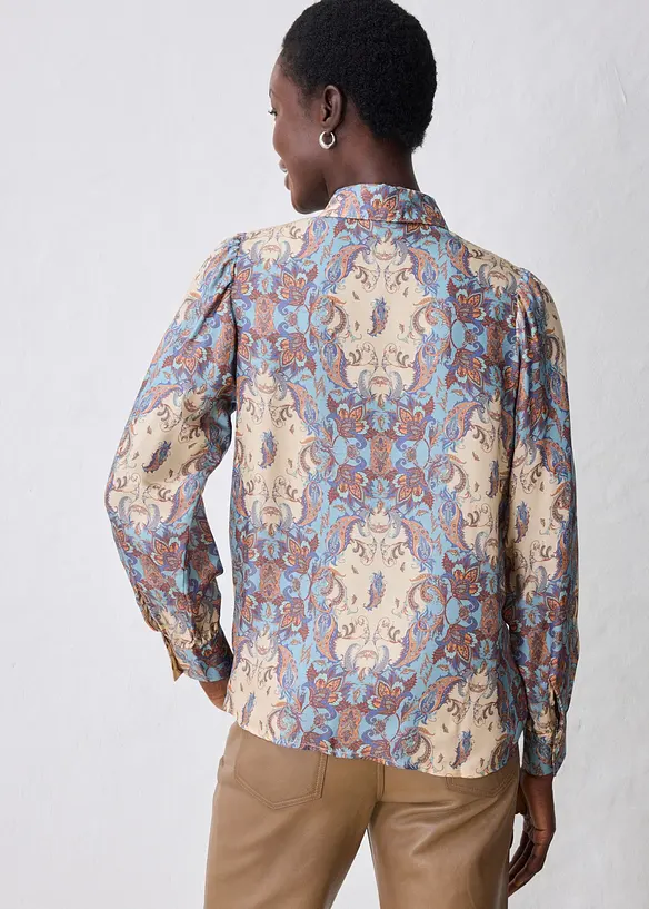 Camicia in misto seta pregiato, bonprix