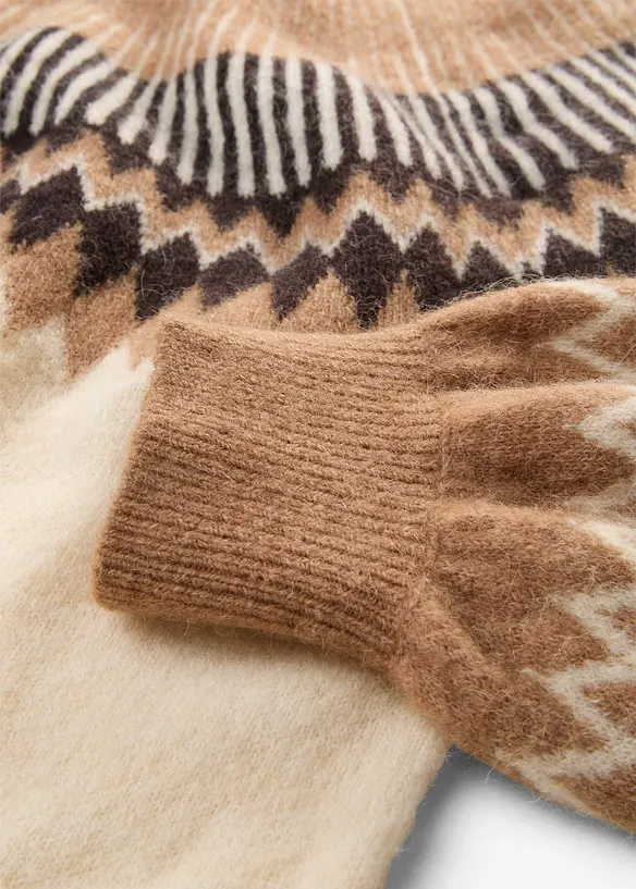 Maglione norvegese in morbido misto alpaca, bonprix