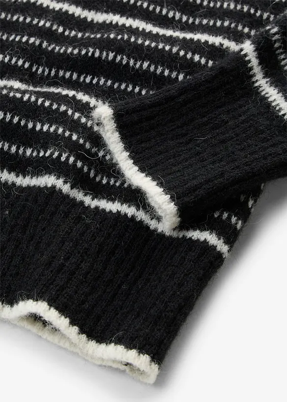 Maglione lungo in misto lana morbido, bonprix