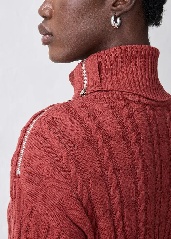 Maglione a collo alto in morbido misto lana, bonprix