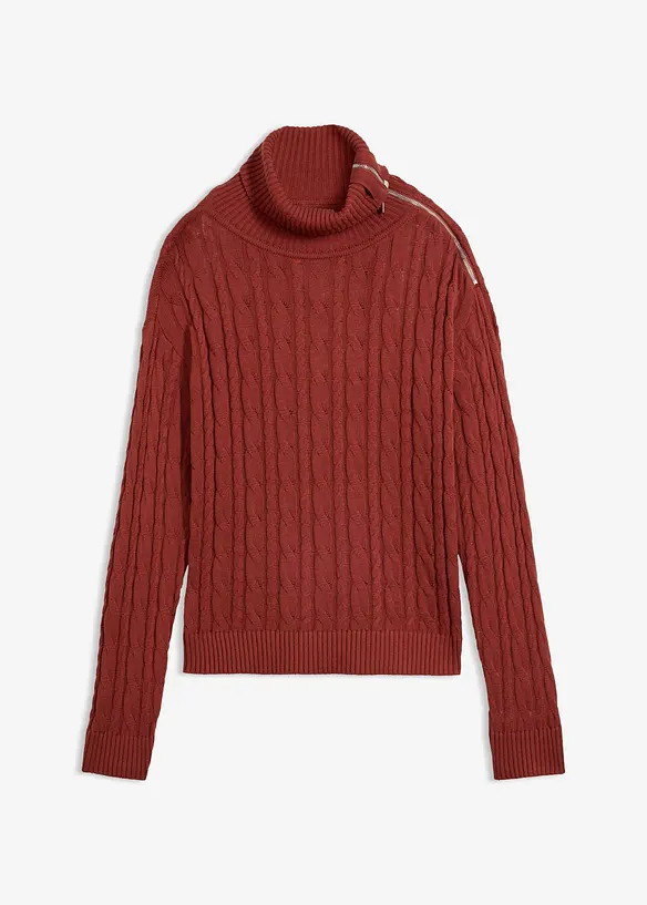 Maglione a collo alto in morbido misto lana, bonprix