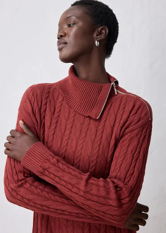 Maglione a collo alto in morbido misto lana, bonprix
