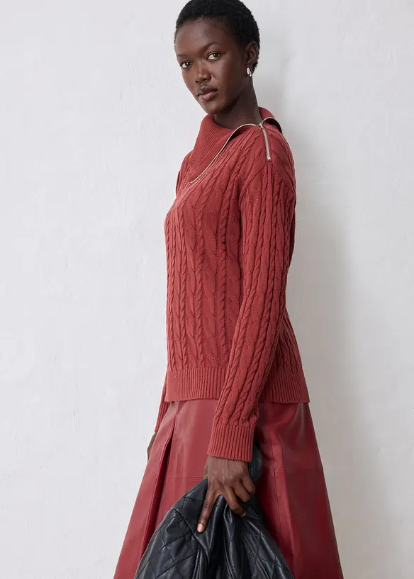 Maglione a collo alto in morbido misto lana, bonprix