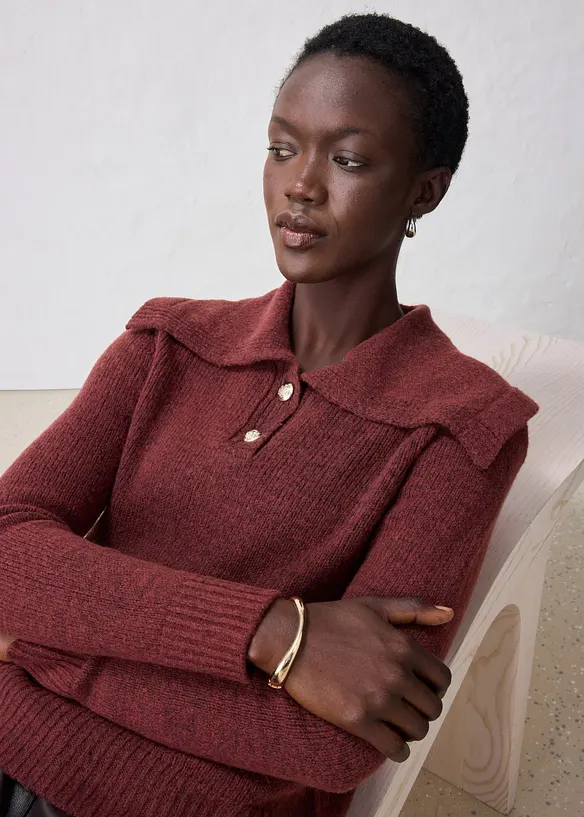 Maglione in misto lana morbido, bonprix