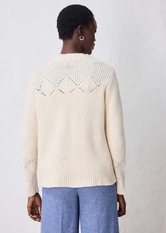 Maglione in misto lana morbido, bonprix