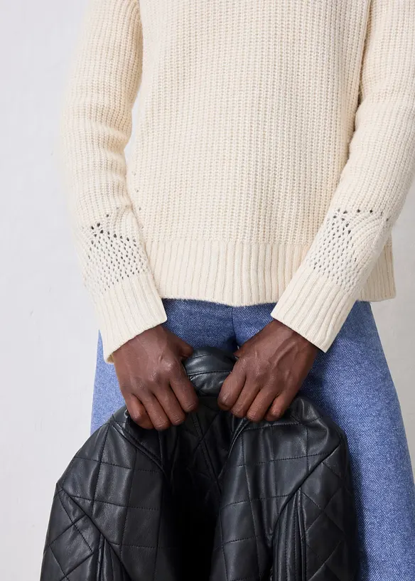 Maglione in misto lana morbido, bonprix