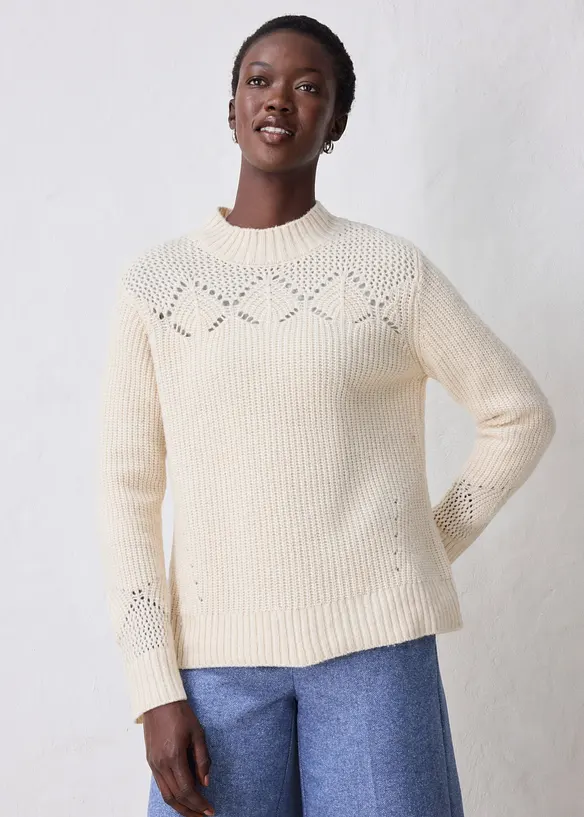 Maglione in misto lana morbido, bonprix