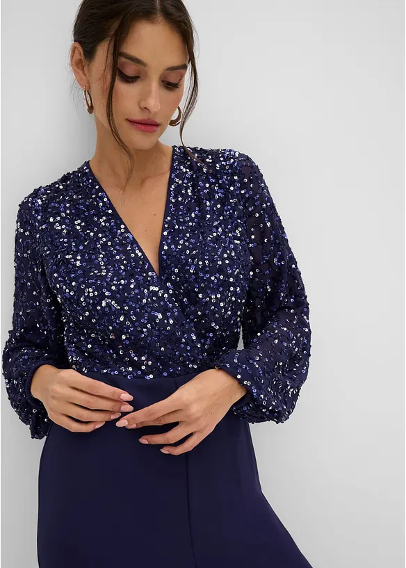 Tuta elegante con paillettes, bonprix